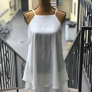 White chiffon dress